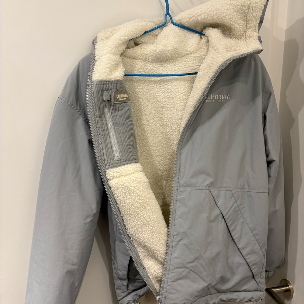 California Women's Gray Sherpa-Lined Jacket
